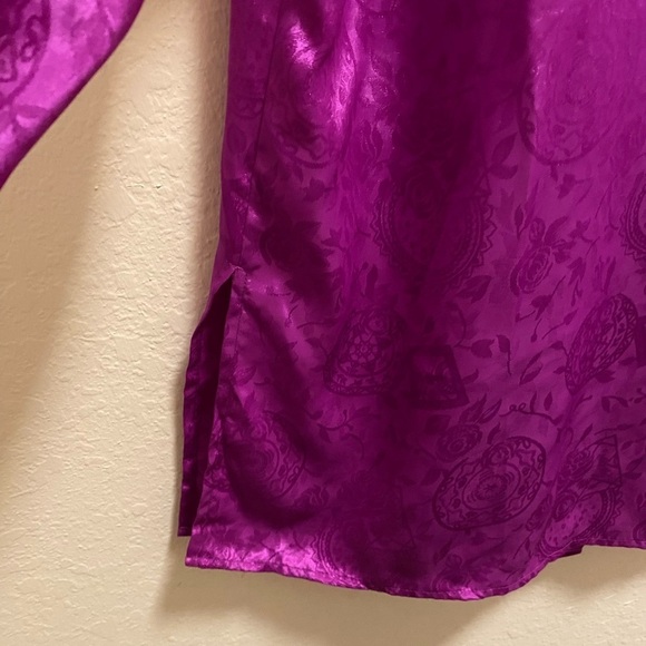 Vintage Victoria's Secret Gold Label Purple Button Front Sleep Shirt Size S NEW - Picture 10 of 10